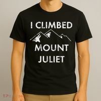 I Climbed Mount Juliet Distressed Funny T-Shirt thumb 3