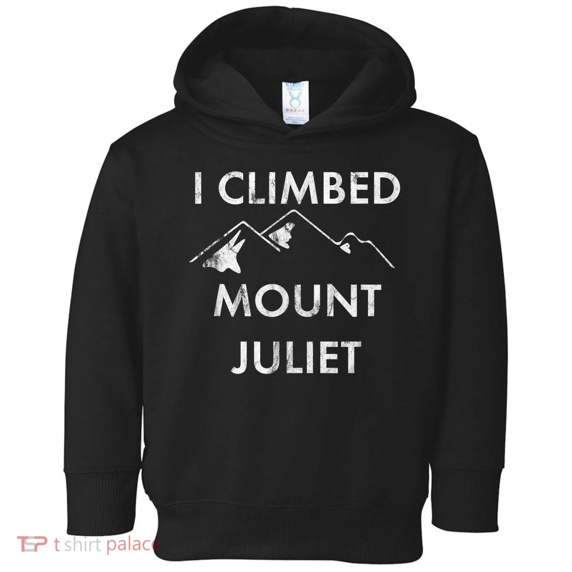 I Climbed Mount Juliet Distressed Funny Toddler Hoodie