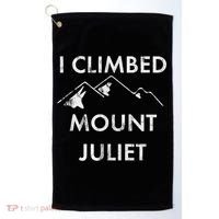I Climbed Mount Juliet Distressed Funny Golf Towel thumb 0