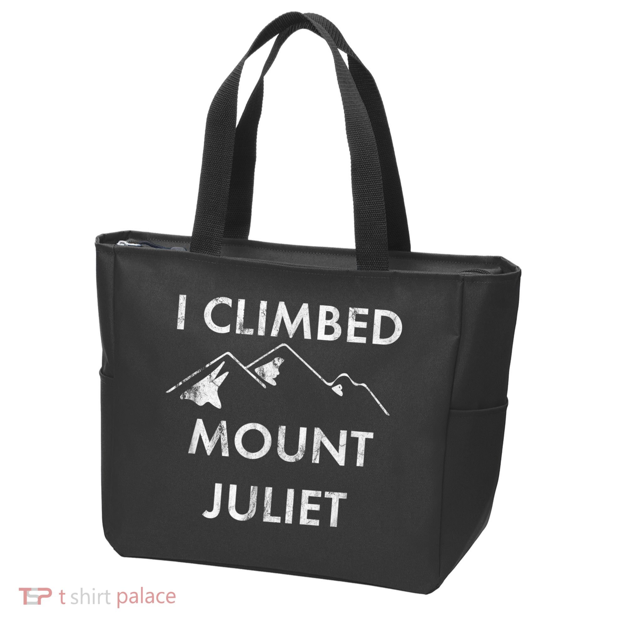 I Climbed Mount Juliet Distressed Funny Tote Bag
