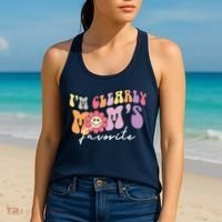 I'm Clearly Mom's Favorite Son Or Daughter Funny Women's Tank Top thumb 2