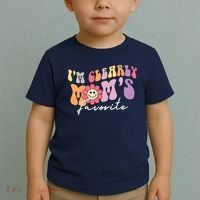 I'm Clearly Mom's Favorite Son Or Daughter Funny Toddler T-Shirt thumb 2
