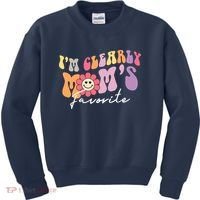 I'm Clearly Mom's Favorite Son Or Daughter Funny Kids Sweatshirt thumb 0