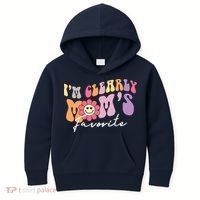 I'm Clearly Mom's Favorite Son Or Daughter Funny Kids Hoodie thumb 0