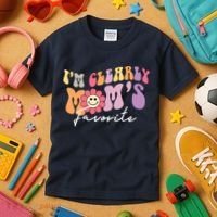 I'm Clearly Mom's Favorite Son Or Daughter Funny Kids T-Shirt thumb 3