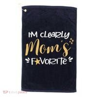 I'm Clearly Mom's Favorite Son or Daughter Funny Mom's Golf Towel thumb 0