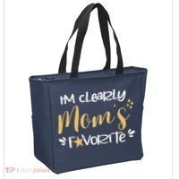 I'm Clearly Mom's Favorite Son or Daughter Funny Mom's Tote Bag thumb 2