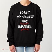 I CanT My Nephew Has Baseball Baseball Aunt Uncle Women's Sweatshirt thumb 0