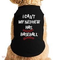 I CanT My Nephew Has Baseball Baseball Aunt Uncle Doggie Tank thumb 0