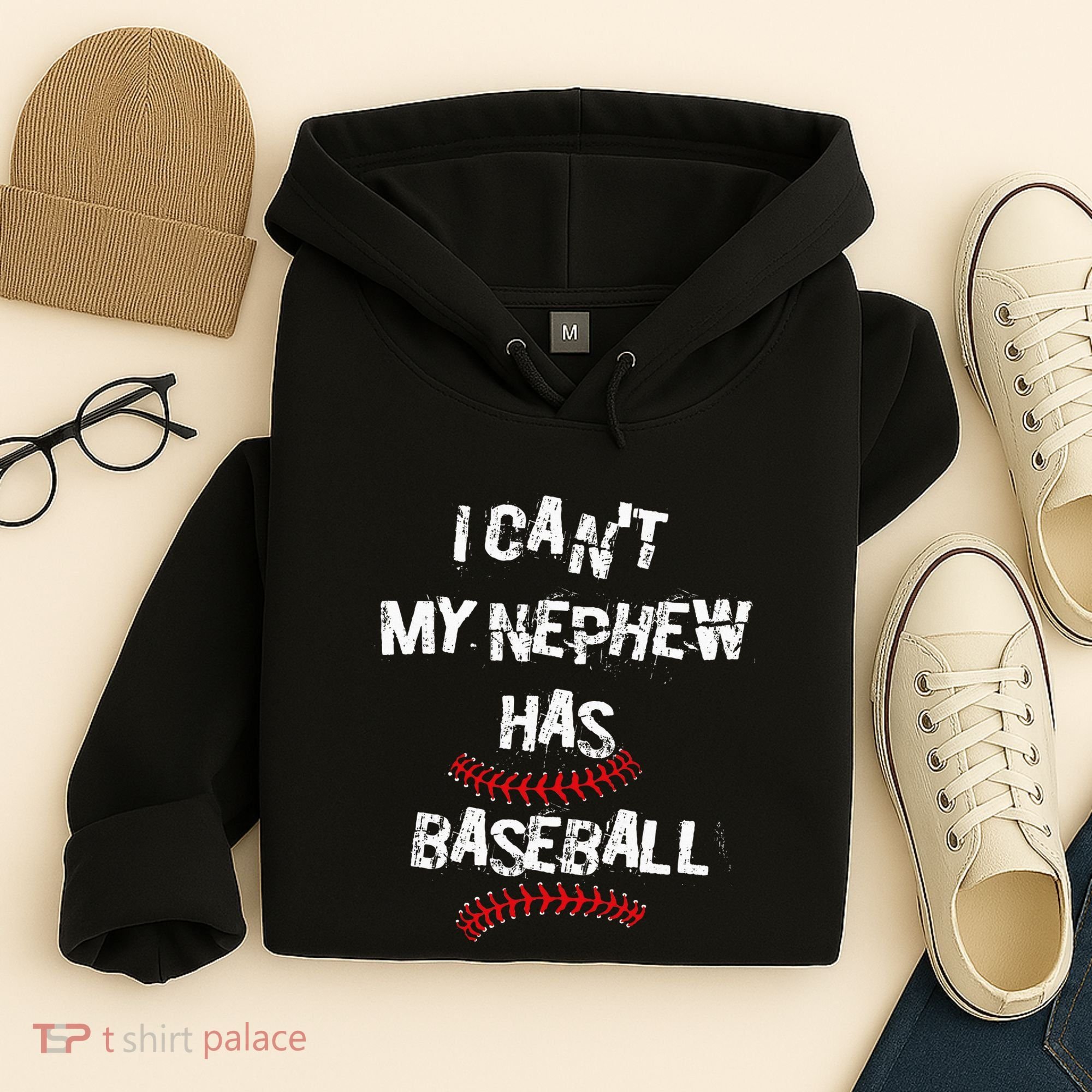 I CanT My Nephew Has Baseball Baseball Aunt Uncle Hoodie