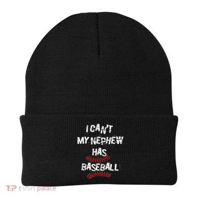 I CanT My Nephew Has Baseball Baseball Aunt Uncle Beanie