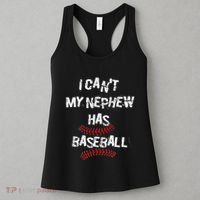 I CanT My Nephew Has Baseball Baseball Aunt Uncle Women's Tank Top thumb 3