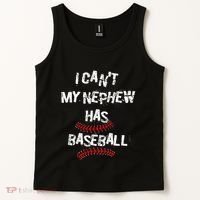 I CanT My Nephew Has Baseball Baseball Aunt Uncle Tank Top thumb 2