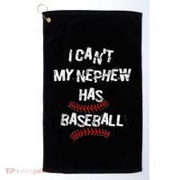 I CanT My Nephew Has Baseball Baseball Aunt Uncle Golf Towel thumb 0