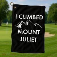 I Climbed Mount Juliet Distressed Golf Towel thumb 1