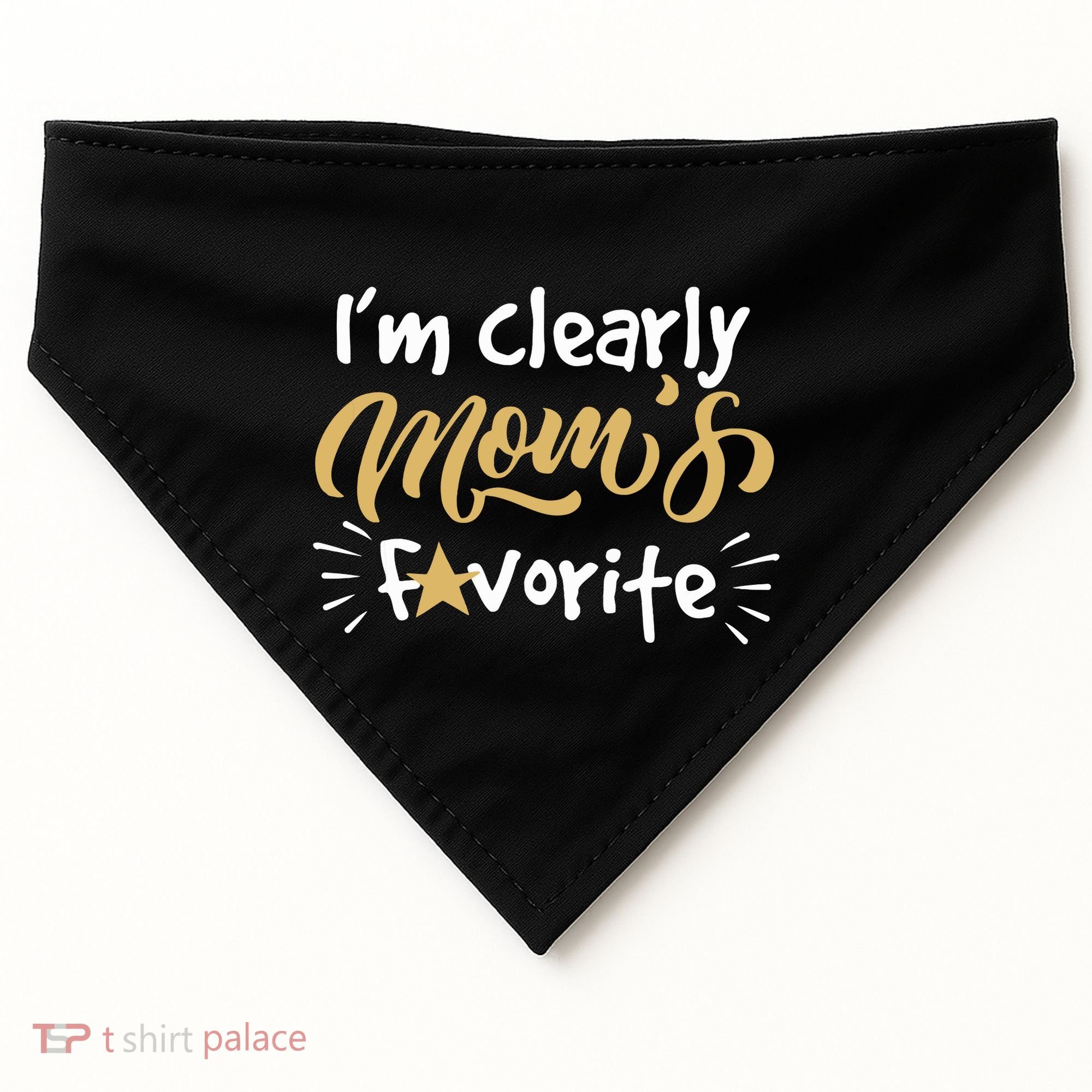 Im Clearly Moms Favorite Son Or Daughter Funny Gift USA-Made Doggie Bandana