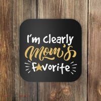 Im Clearly Moms Favorite Son Or Daughter Funny Gift Coaster thumb 0