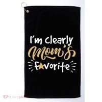 Im Clearly Moms Favorite Son Or Daughter Funny Gift Golf Towel thumb 0
