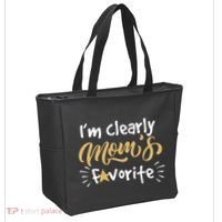 Im Clearly Moms Favorite Son Or Daughter Funny Gift Tote Bag thumb 2