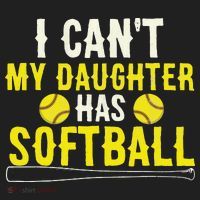 I Can't My Daughter Has Softball Dad Mom Parents Beanie thumb 2
