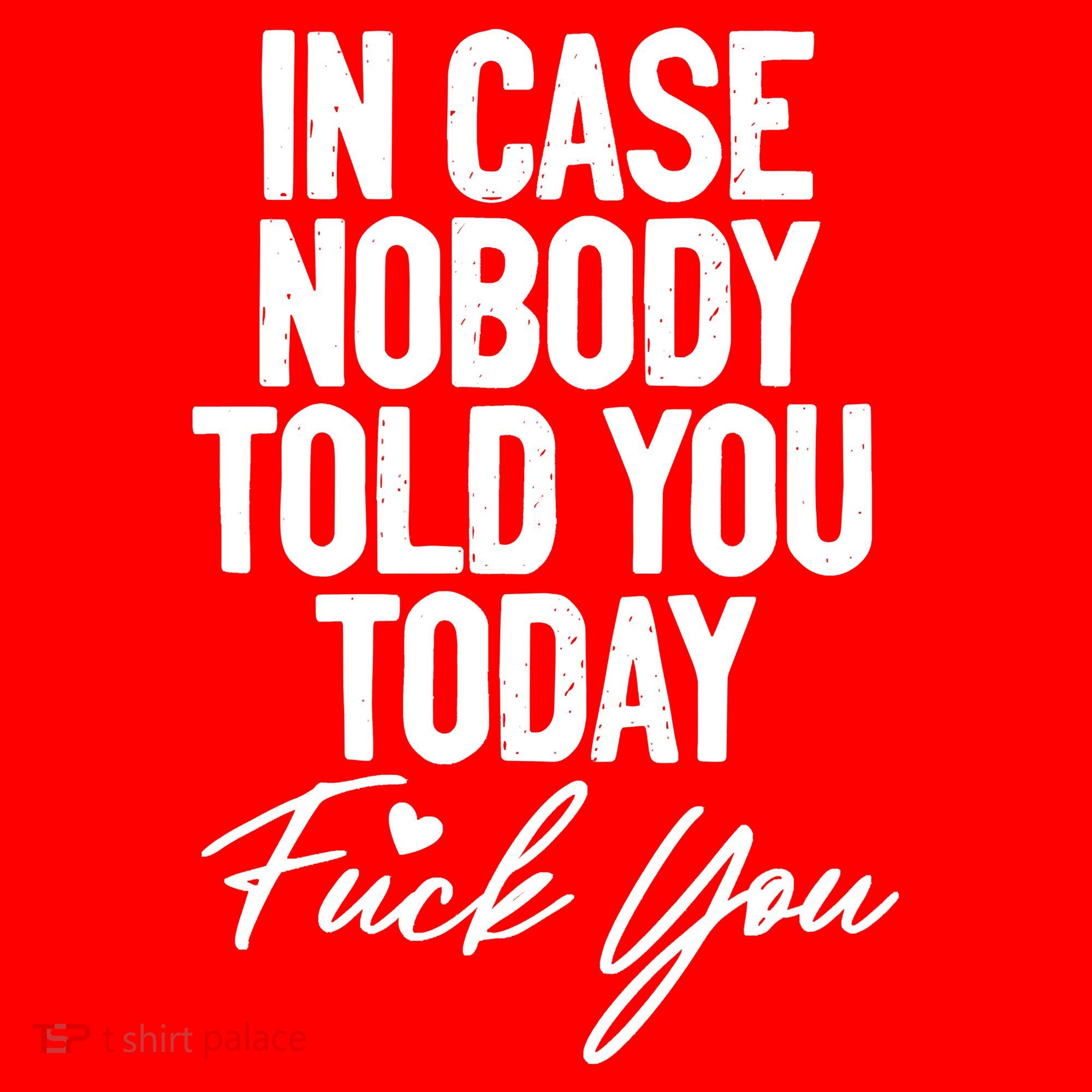 In Case Nobody Told You Today Fuck You Funny Santa Hat