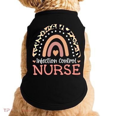 Infection Control Nurse Leopard Rainbow Appreciation Gift Doggie Tank