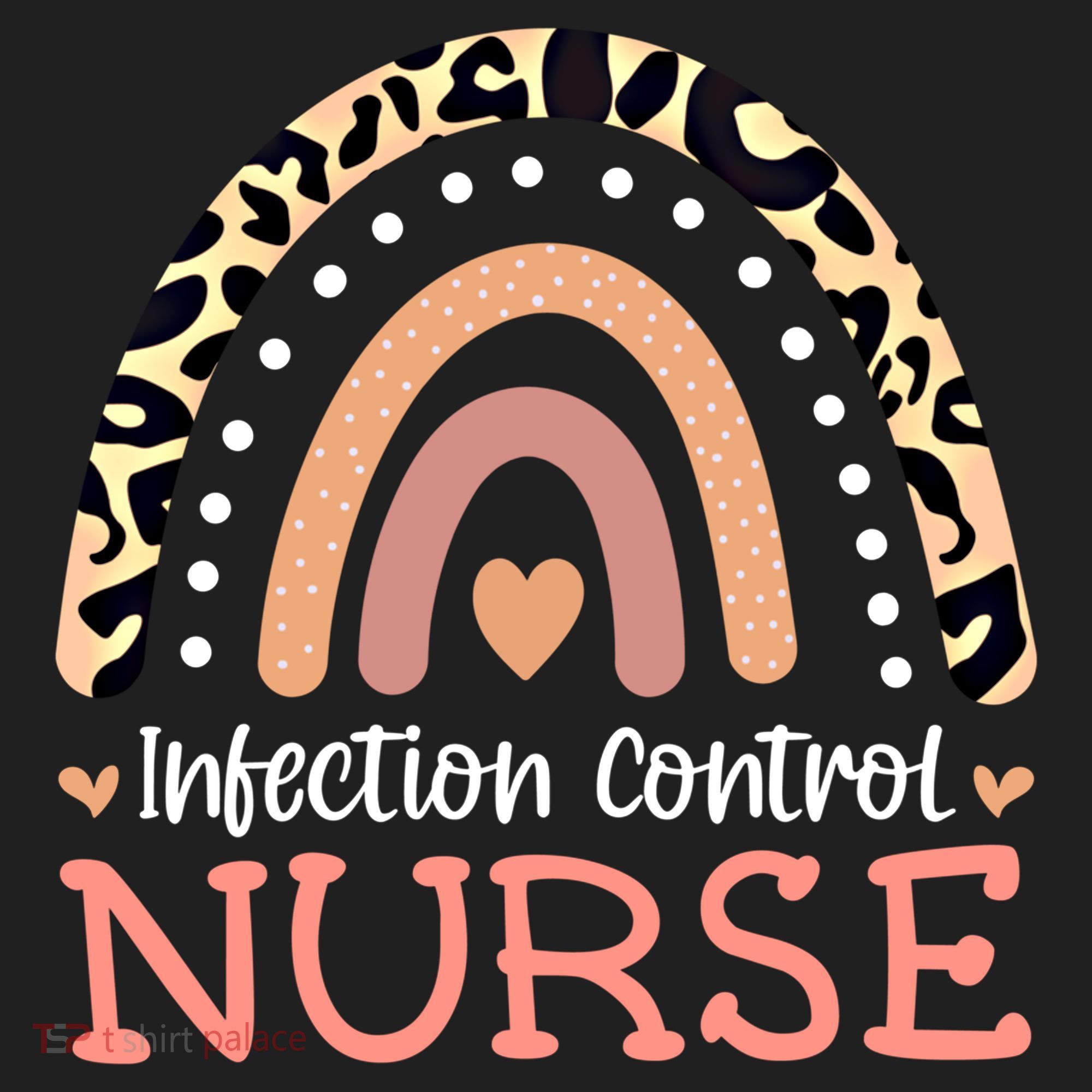 Infection Control Nurse Leopard Rainbow Appreciation Gift Golf Towel