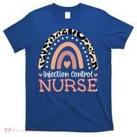 Infection Control Nurse Leopard Rainbow Appreciation Gift T-Shirt thumb 0