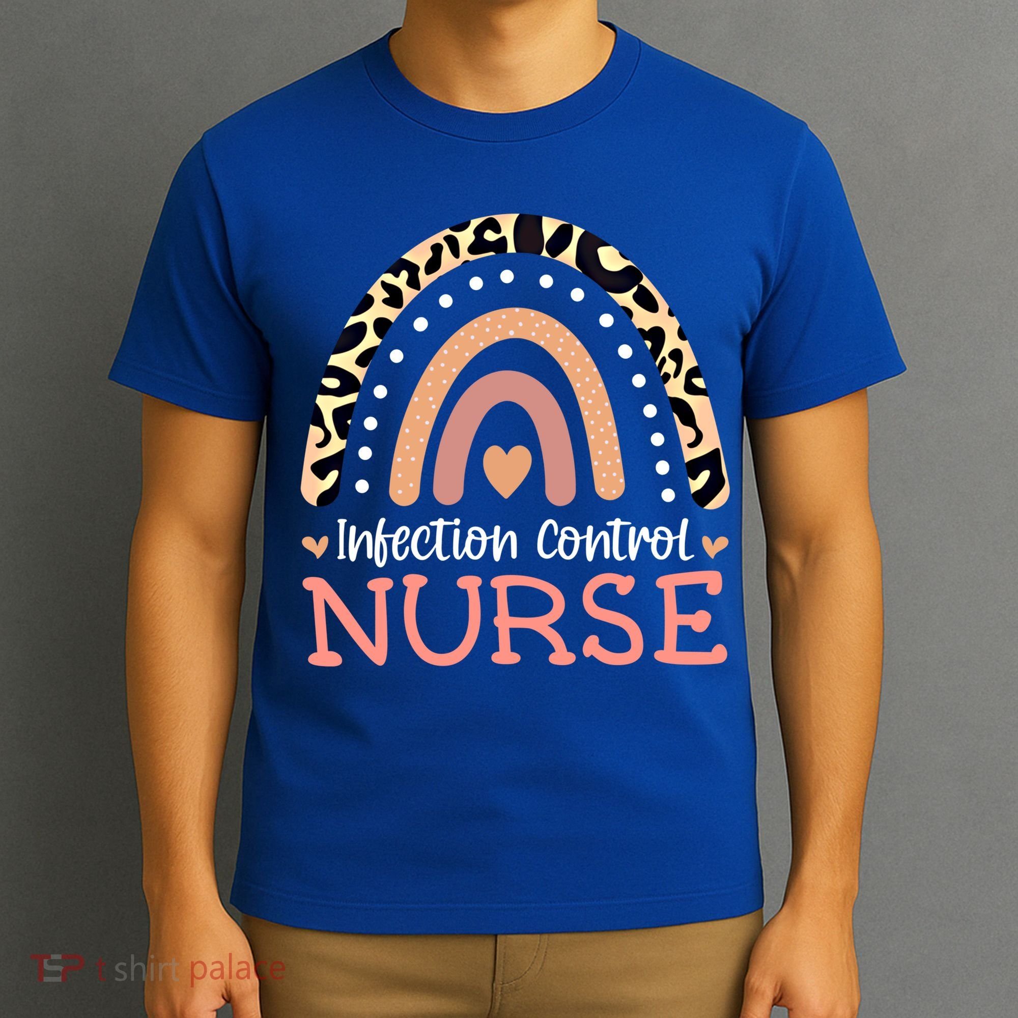 Infection Control Nurse Leopard Rainbow Appreciation Gift T-Shirt