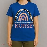 Infection Control Nurse Leopard Rainbow Appreciation Gift T-Shirt thumb 4
