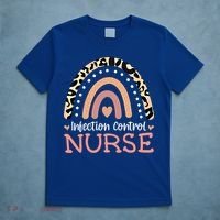 Infection Control Nurse Leopard Rainbow Appreciation Gift T-Shirt thumb 5