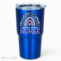 Infection Control Nurse Leopard Rainbow Appreciation Gift Tumbler thumb 0