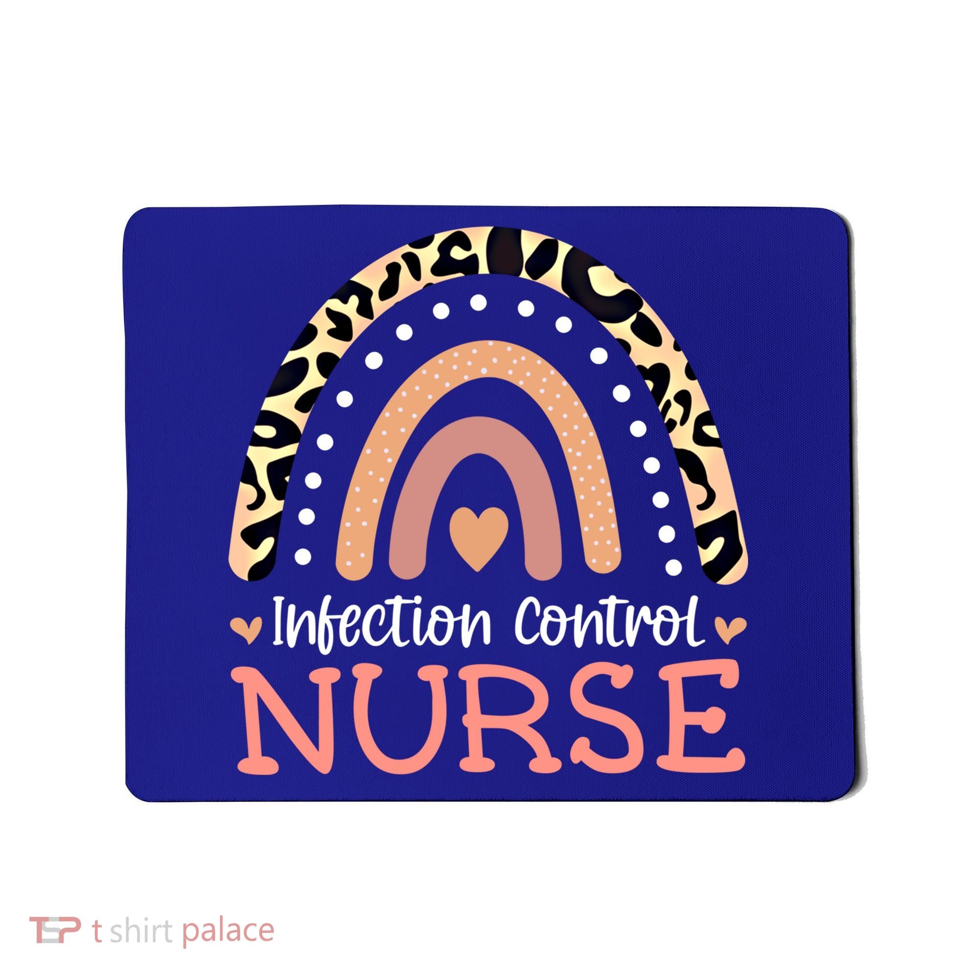 Infection Control Nurse Leopard Rainbow Appreciation Gift Mousepad
