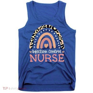 Infection Control Nurse Leopard Rainbow Appreciation Gift Tank Top