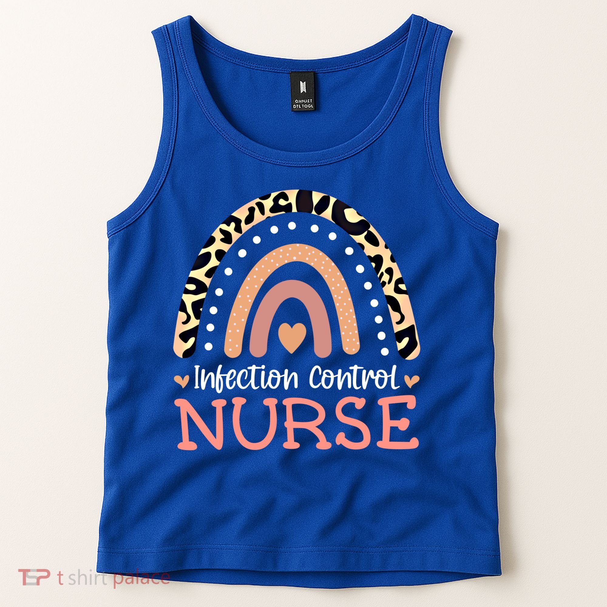 Infection Control Nurse Leopard Rainbow Appreciation Gift Tank Top