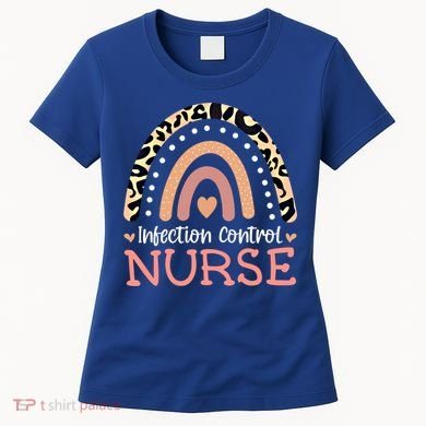 Infection Control Nurse Leopard Rainbow Appreciation Gift Women's T-Shirt