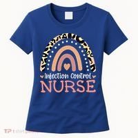 Infection Control Nurse Leopard Rainbow Appreciation Gift Women's T-Shirt thumb 0