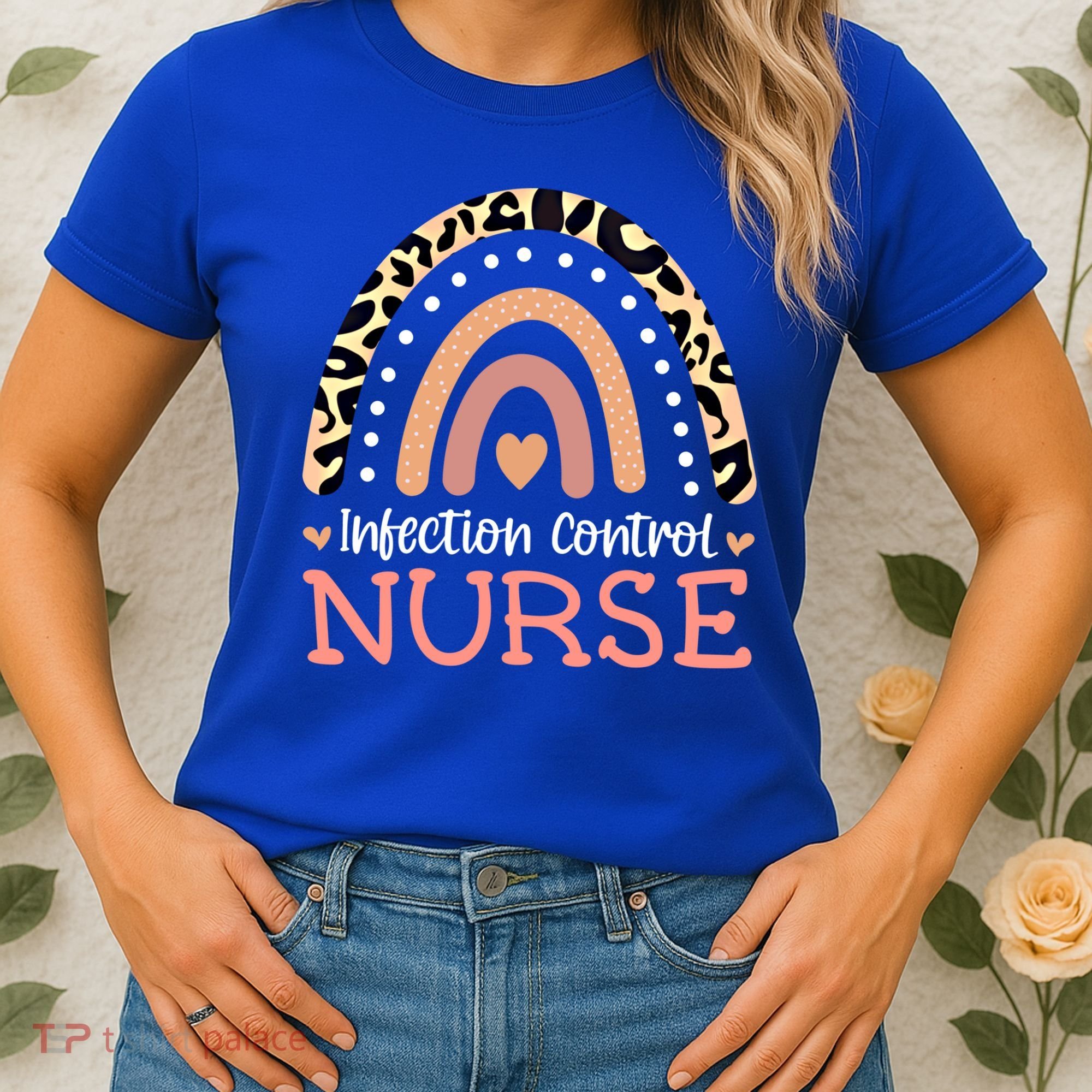 Infection Control Nurse Leopard Rainbow Appreciation Gift Women's T-Shirt