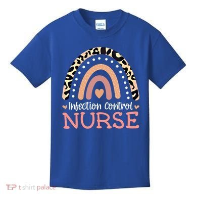 Infection Control Nurse Leopard Rainbow Appreciation Gift Kids T-Shirt