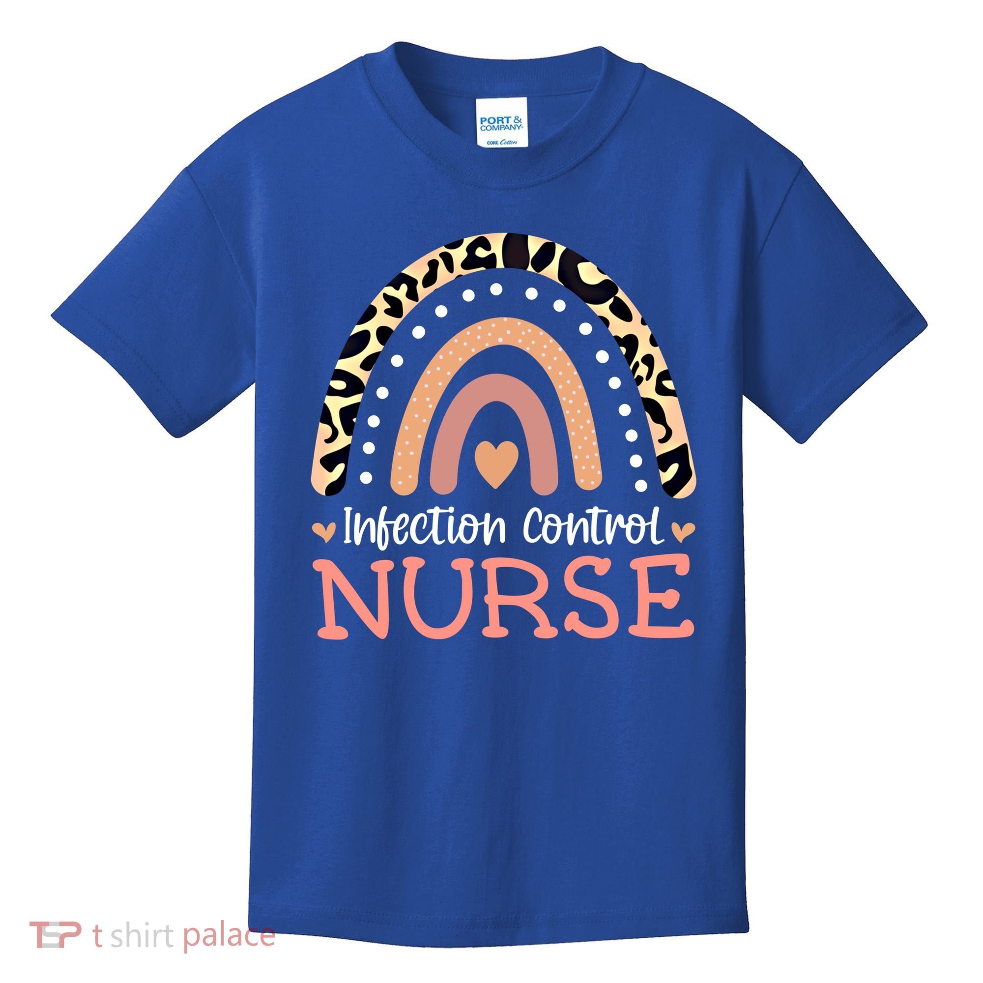 Infection Control Nurse Leopard Rainbow Appreciation Gift Kids T-Shirt
