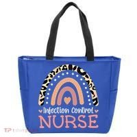 Infection Control Nurse Leopard Rainbow Appreciation Gift Tote Bag thumb 0