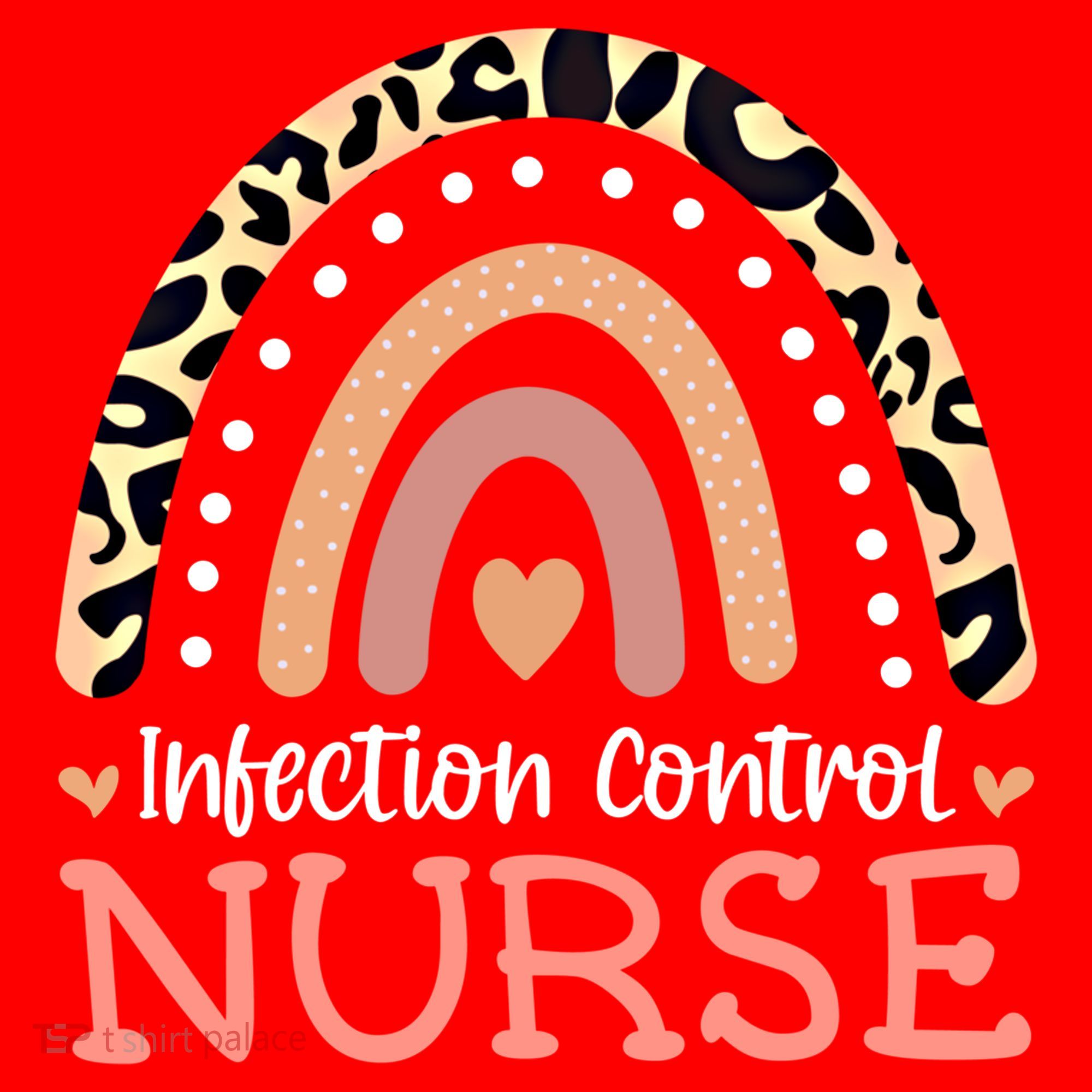 Infection Control Nurse Leopard Rainbow Appreciation Gift Santa Hat