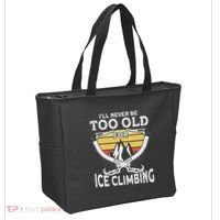 Ice Climber Never Too Old For Ice Climbing Ice Climbing Tote Bag thumb 2