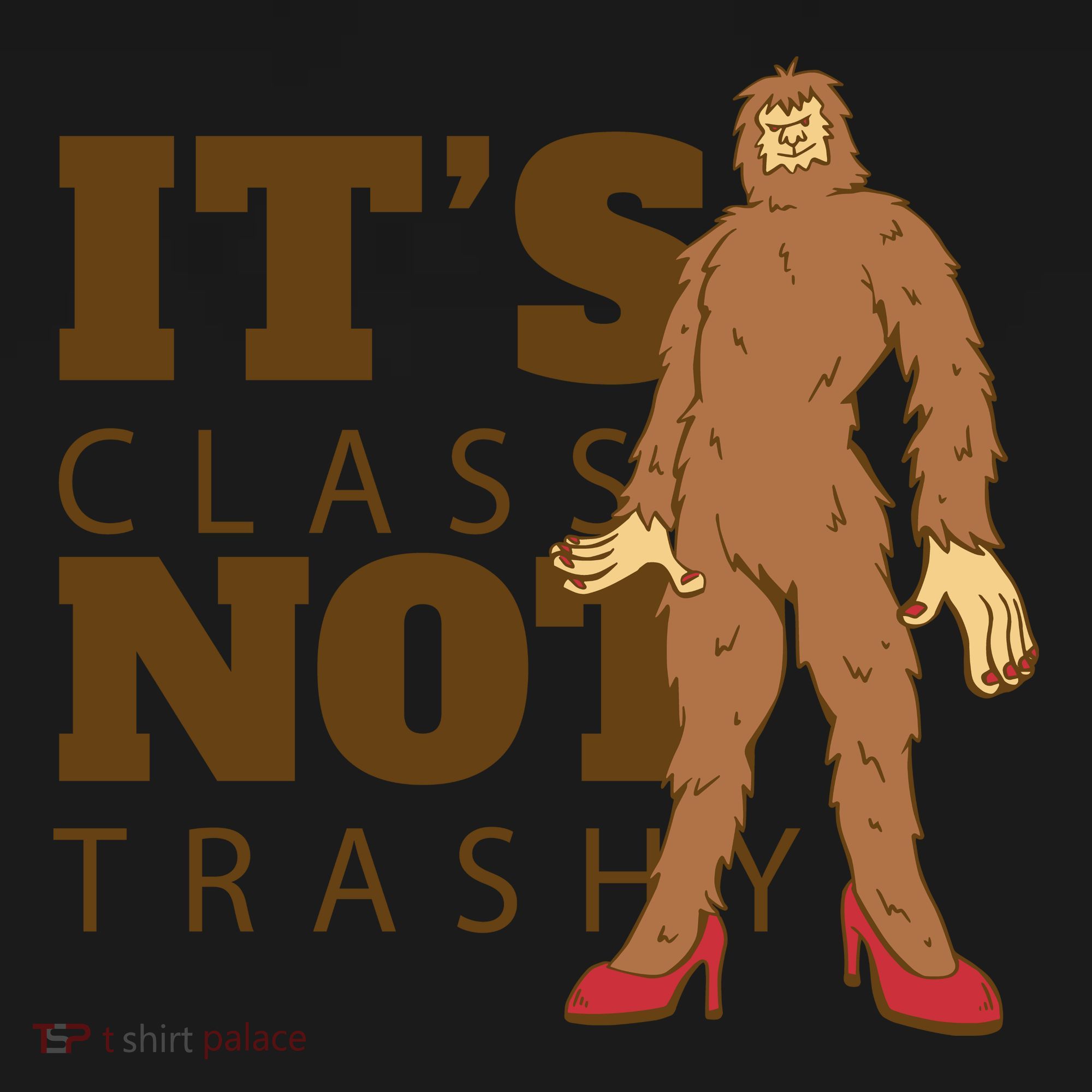It's Class Not Trashy Fashion Funny Bigfoot Women's Hoodie