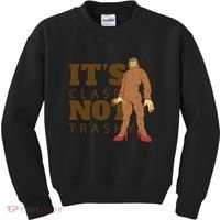 It's Class Not Trashy Fashion Funny Bigfoot Kids Sweatshirt thumb 0