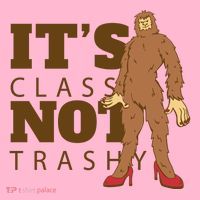 It's Class Not Trashy Fashion Funny Bigfoot Toddler Hoodie thumb 2