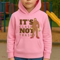 It's Class Not Trashy Fashion Funny Bigfoot Kids Hoodie thumb 2