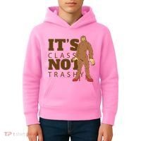 It's Class Not Trashy Fashion Funny Bigfoot Kids Hoodie thumb 4