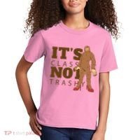 It's Class Not Trashy Fashion Funny Bigfoot Kids T-Shirt thumb 2