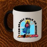 I Can Nearly Walk On Water Jesus Christ Coffee Mug thumb 2